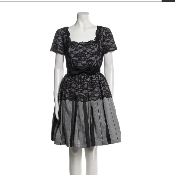 OSCAR DE LA RENTA studio Printed Knee-Length Dress size 4 - Picture 1 of 4